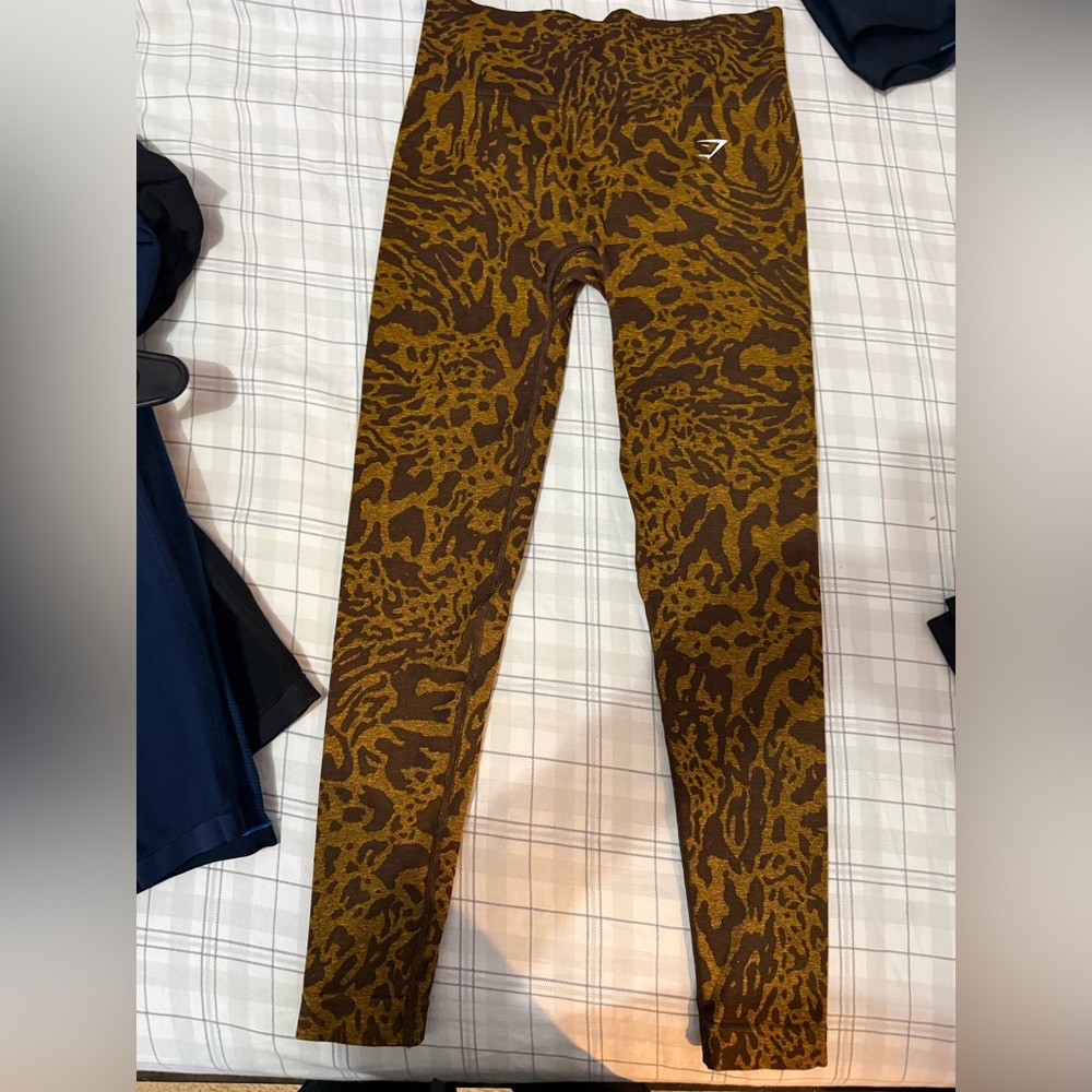 Gymshark Brown Patterned Leggings